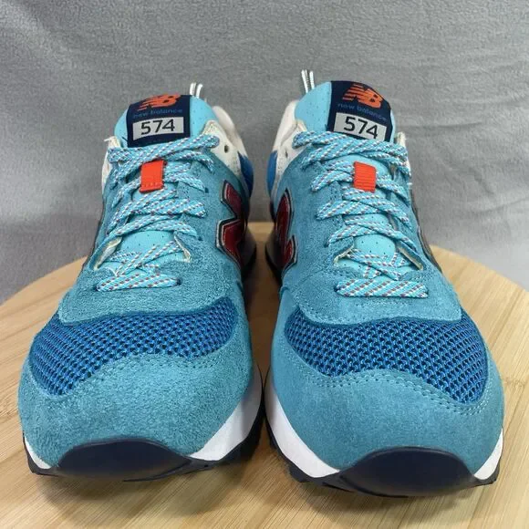 New Balance 574 Women’s Size US 10 B Blue Orange Shoe Sneaker Athletic WL574SMB - Picture 5 of 16